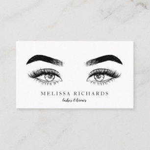 Professionele Eyelashes Makeup Artist Black Visitekaartje