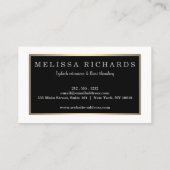 Professionele Eyelashes Makeup Artist Black Visitekaartje (Achterkant)