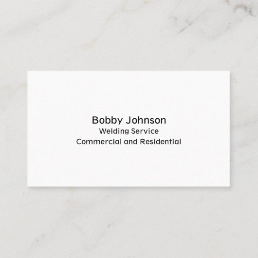 Professionele Fabricator Lassen Service Visitekaartje (Achterkant)