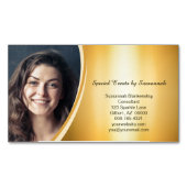 Professionele Faux Gold Flare - Aangepaste foto Magnetisch Visitekaartje (Voorkant)