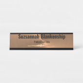 Professionele Faux Metallic Custom Bureau Naambordje (Voorkant)