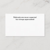 Professionele financiële adviseur Visitekaartjes (Achterkant)