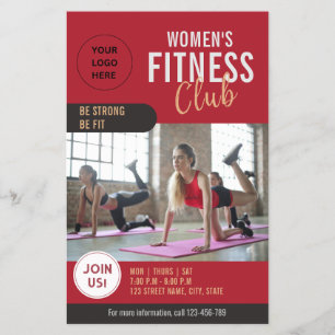Professionele fitnessclub voor vrouwen flyer