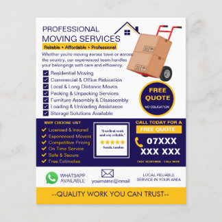 Professionele Flyer Template voor Verhuisbedrijven
