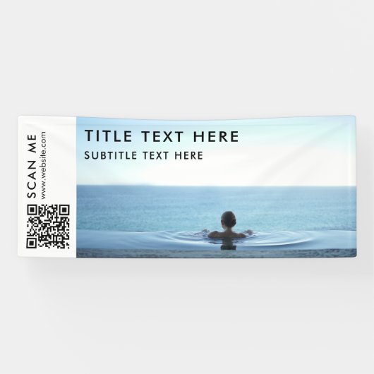 Professionele Foto QR Code Reizen & Accommodatie Spandoek (Horizontaal)