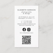 Professionele foto QR Code Social Media Visitekaartje (Achterkant)
