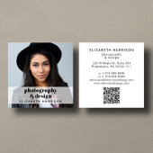 Professionele foto-QR-code Vierkante Visitekaartje