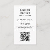 Professionele foto-QR-code Visitekaartje (Achterkant)