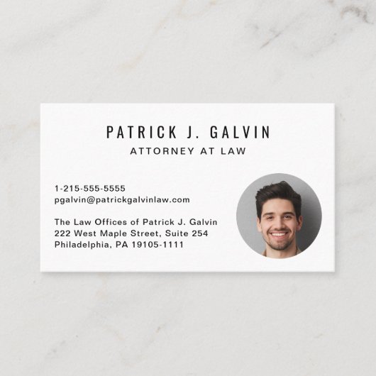 Professionele foto-QR-code Visitekaartje (Voorkant)