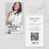 Professionele Foto QR Code Visitekaartje (Voorkant / Achterkant)