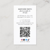 Professionele Foto QR Code Visitekaartje (Achterkant)