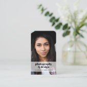 Professionele foto-QR-codenummer Groen Visitekaartje (Staand voorkant)