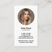 Professionele foto sociale media QR-code Visitekaartje (Voorkant)