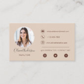 Professionele foto Terracotta Tan Visitekaartje (Voorkant)