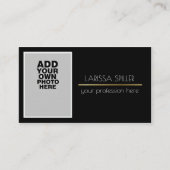 Professionele foto zwart visitekaartje (Voorkant)