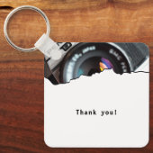 Professionele fotograaf Hartelijk dank! Zwart & Wi Sleutelhanger (Voorkant)