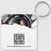 Professionele fotograaf Hartelijk dank! Zwart & Wi Sleutelhanger (Achterkant)