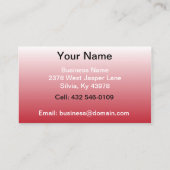 Professionele fotograaf - rood visitekaartje (Achterkant)