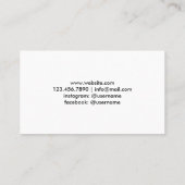 Professionele fotograaf visitekaartje (Achterkant)