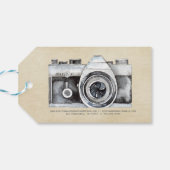 Professionele fotografe camera Hartelijk dank Cadeaulabel (Achterkant Horizontaal)