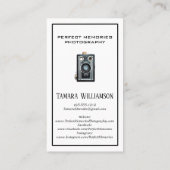 Professionele fotografie  camera Foto Visitekaartje (Achterkant)