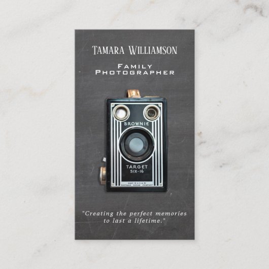 Professionele fotografie camera Foto Visitekaartje (Voorkant)