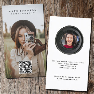 Professionele fotografie QR Code Sociale media Visitekaartje