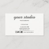 Professionele fotografie visitekaartje (Achterkant)