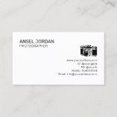 Professionele fotografie visitekaartje (Achterkant)