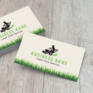 Professionele gazonverzorging Mower Logo Landscapi Visitekaartje