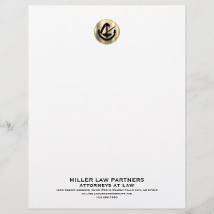 Professionele Geborsteld Goud Logo Advocaten Advoc Briefhoofd
