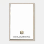 Professionele Geborstelde Gouden Verbinding Logo D Post-it® Notes (Voorkant)