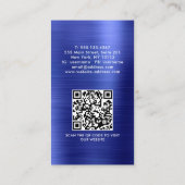 Professionele geborstelde metallische blauwe Logo Visitekaartje (Achterkant)