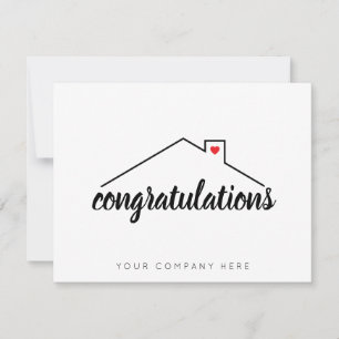 Professionele gefeliciteerde nieuwe woning kaart