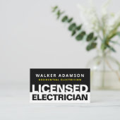 Professionele Gelicentieerde Elektricien Visitekaa Visitekaartje (Staand voorkant)