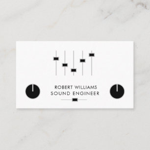 Professionele geluidsengineer Muziek DJ Audio Cont Visitekaartje