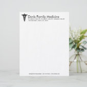 Professionele gepersonaliseerde artsenbenodigdhede gepersonaliseerd briefhoofd (Staand voorkant)