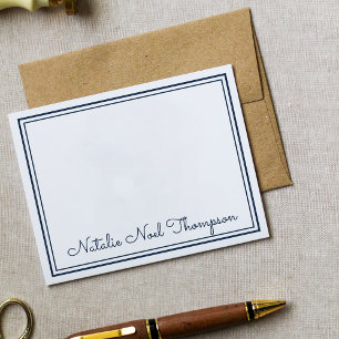 Professionele Gepersonaliseerde Monogramnaam Marin Notitiekaartje