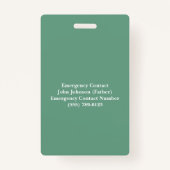 Professionele gepersonaliseerde student verpleegku badge (Achterkant)