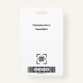 Professionele gepersonaliseerde veiligheid fotokaa badge (Achterkant)