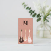 Professionele gitaarmusicus Music Teacher Visitekaartje (Staand voorkant)