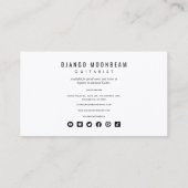 Professionele gitarist en gitaar muziek leraar visitekaartje (Achterkant)