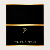 Professionele Glamour Goud Elegante Moderne Sjablo Visitekaartjes (Buitenkant ongevouwen)