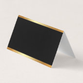 Professionele Glamour Goud Elegante Moderne Sjablo Visitekaartjes (Achterkant)