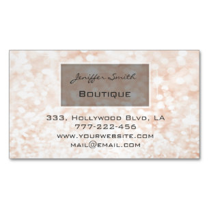 Professionele glamoureus elegant chic glittery visitekaartje magneet