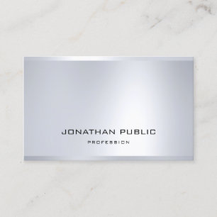 Professionele Glamoureus Sophisticated Silver Plai Visitekaartje