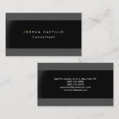 Professionele glin Elegant Grey Modern Visitekaartje (Voorkant / Achterkant)