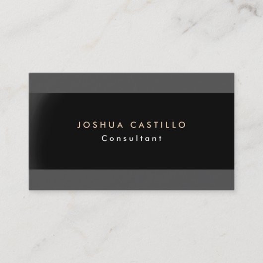 Professionele glin Elegant Grey Modern Visitekaartje (Voorkant)