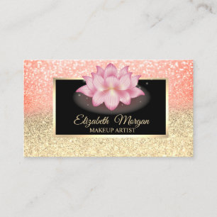 Professionele Glitter Ombre Frame Lotus Visitekaartje