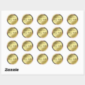 Professionele Glitter Roze Gouden Body Butter Labe Ronde Sticker (Vel)